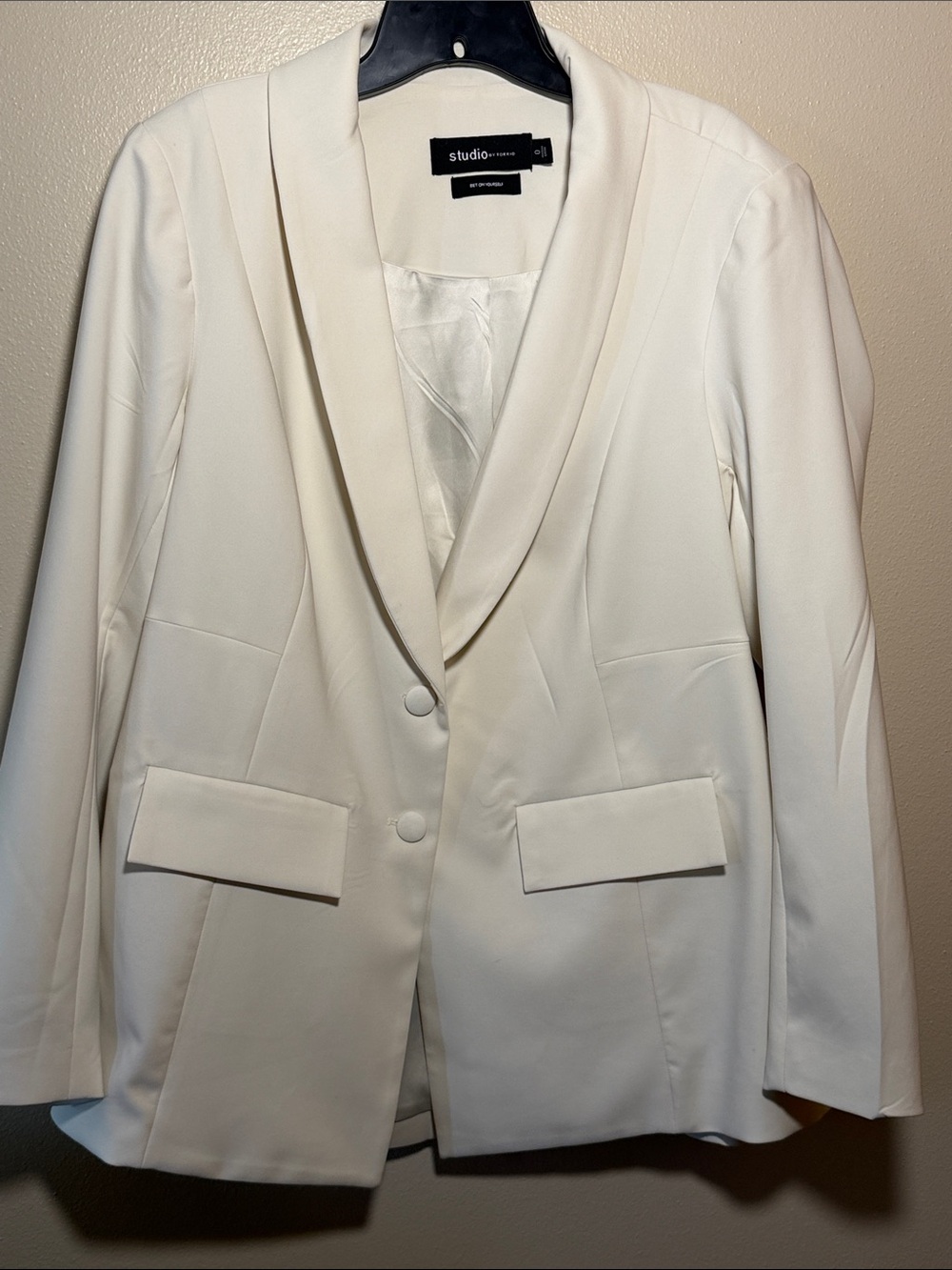 torrid Cream Shawl Collar Blazer